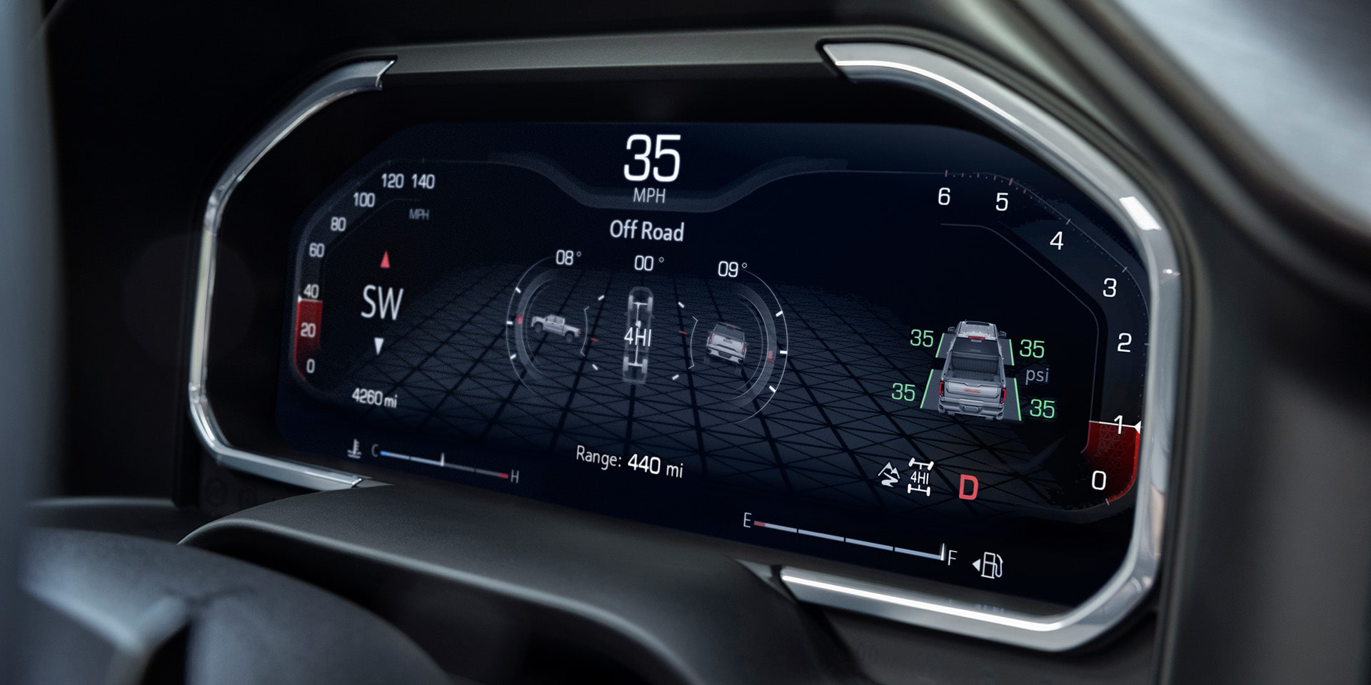 2026 GMC Sierra Customizable Digital Driver Information Center