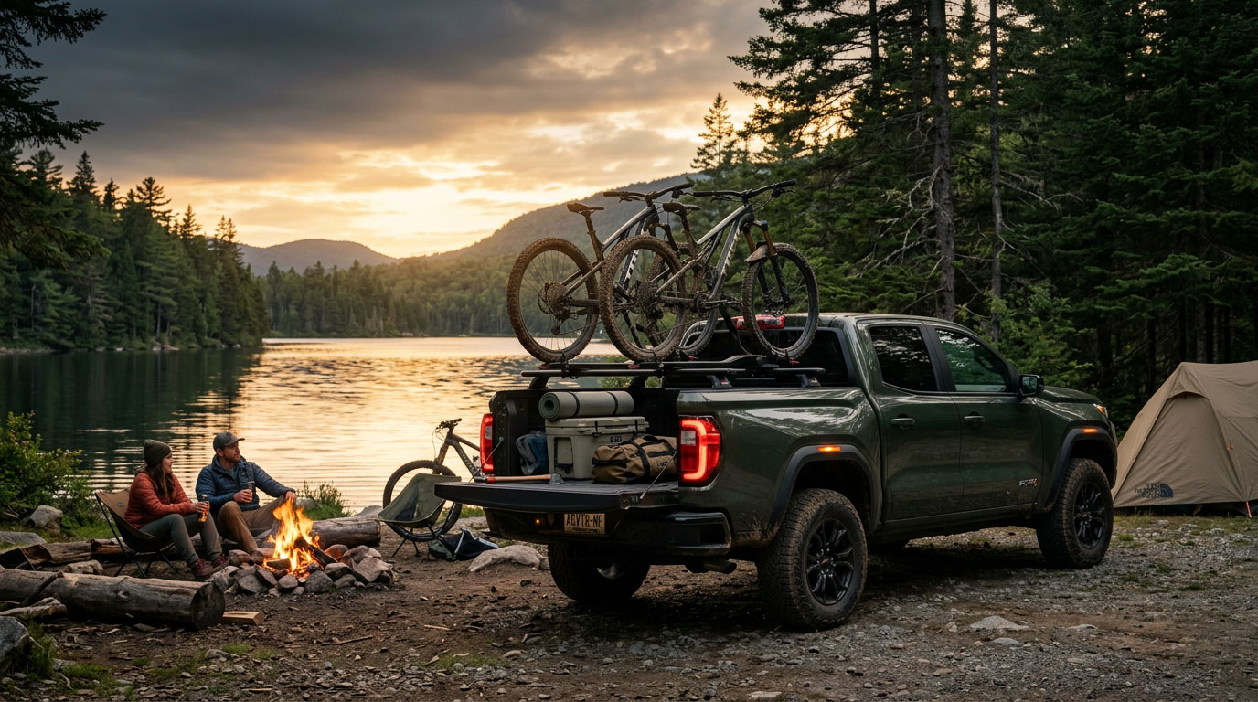 2026 GMC Canyon at a Maine campsite