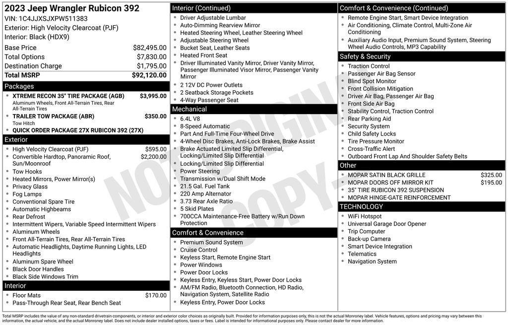 2023 Jeep Wrangler 4-Door Rubicon 392 4x4