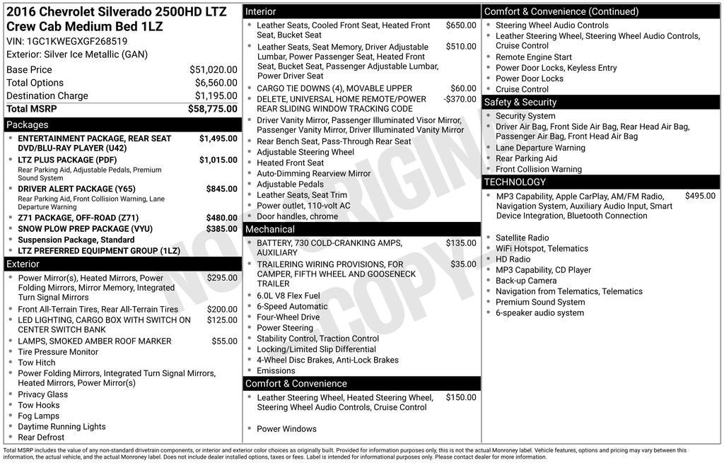 2016 Chevrolet Silverado 2500 HD LTZ