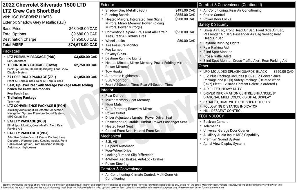 2022 Chevrolet Silverado 1500 LTD LTZ