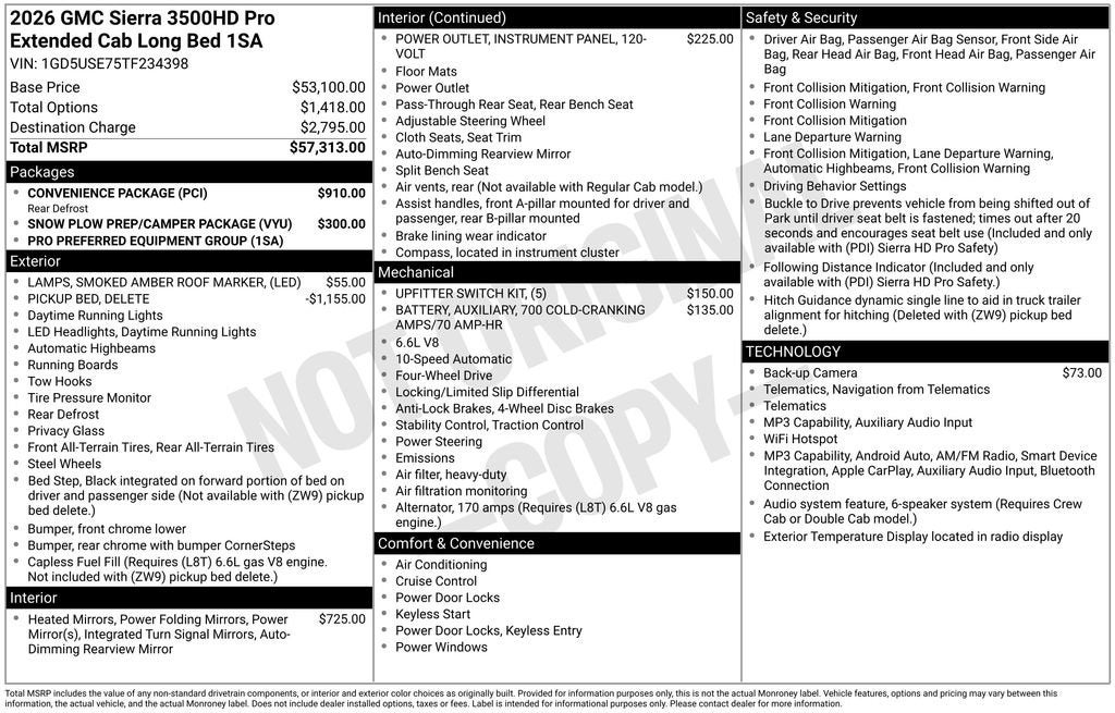 2026 GMC Sierra 3500 HD Pro