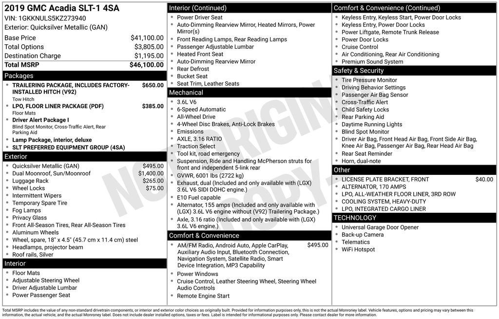 2019 GMC Acadia SLT