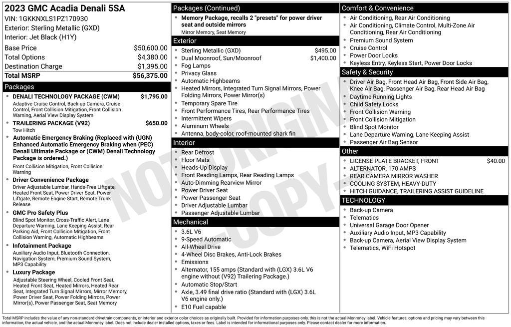 2023 GMC Acadia Denali