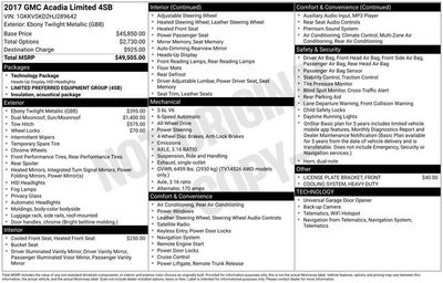 2017 GMC Acadia Limited Limited