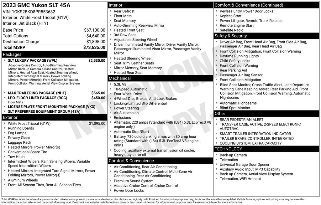 2023 GMC Yukon SLT