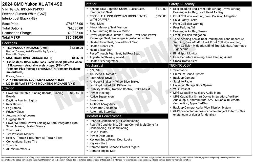 2024 GMC Yukon XL AT4