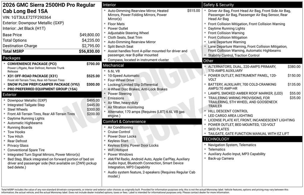 2026 GMC Sierra 4WD Regular Cab Long Box Pro's photo