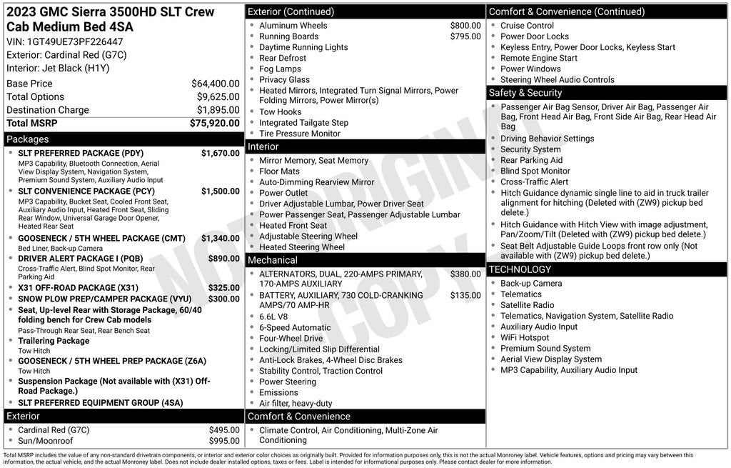 2023 GMC Sierra 3500 HD SLT