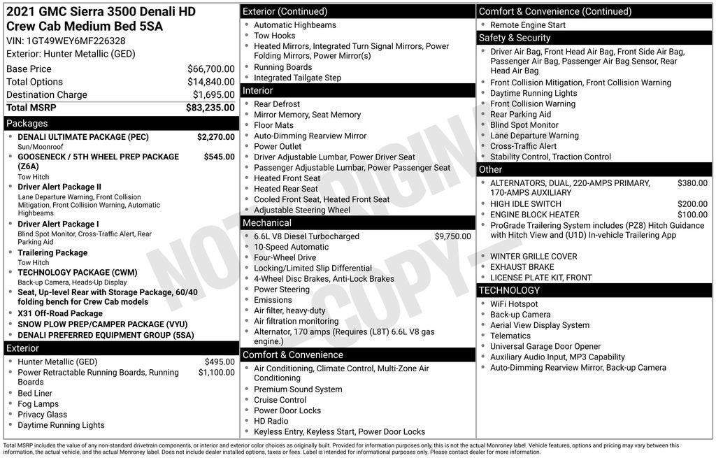 2021 GMC Sierra 3500 HD Denali