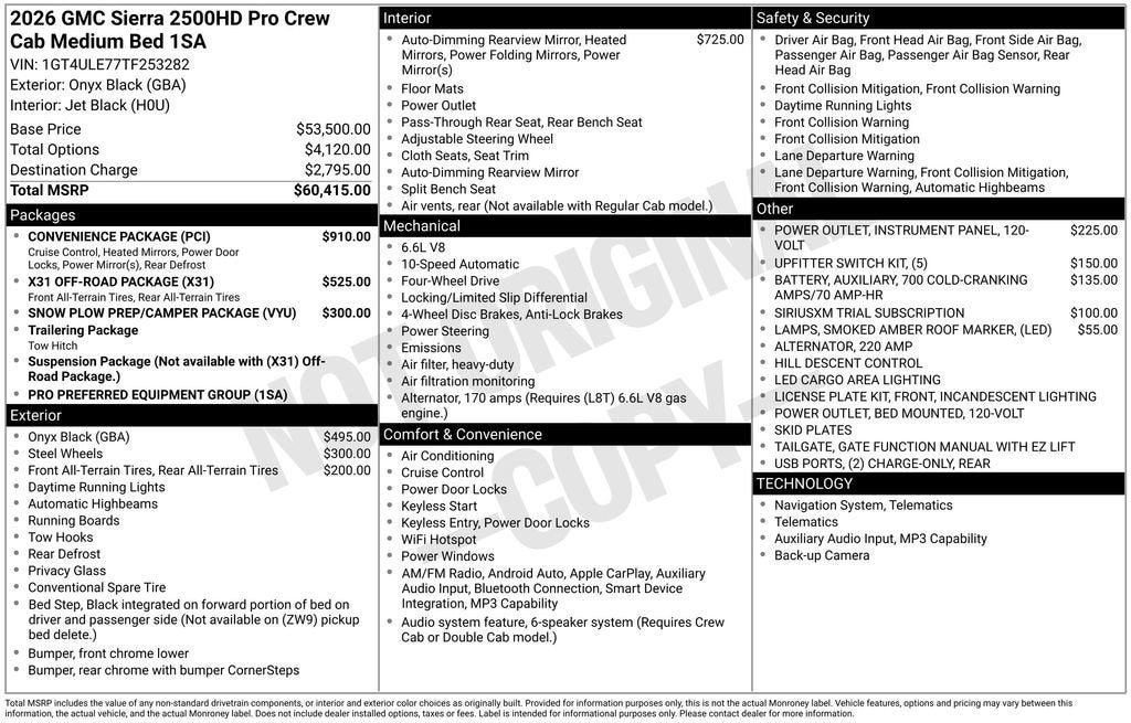 2026 GMC Sierra 2500 HD Pro
