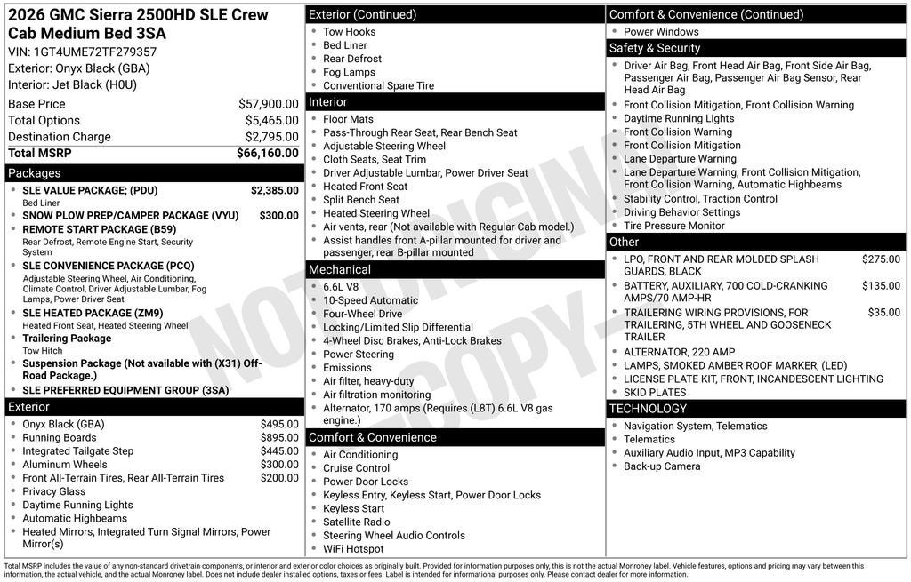 2026 GMC Sierra 2500 HD SLE