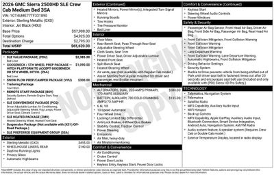 2026 GMC Sierra 2500 HD SLE