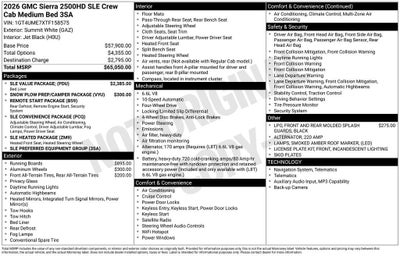 2026 GMC Sierra 2500 HD SLE