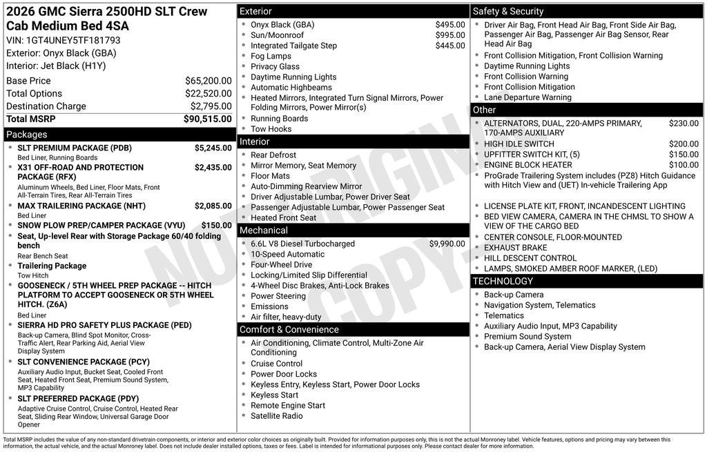 2026 GMC Sierra 2500 HD SLT