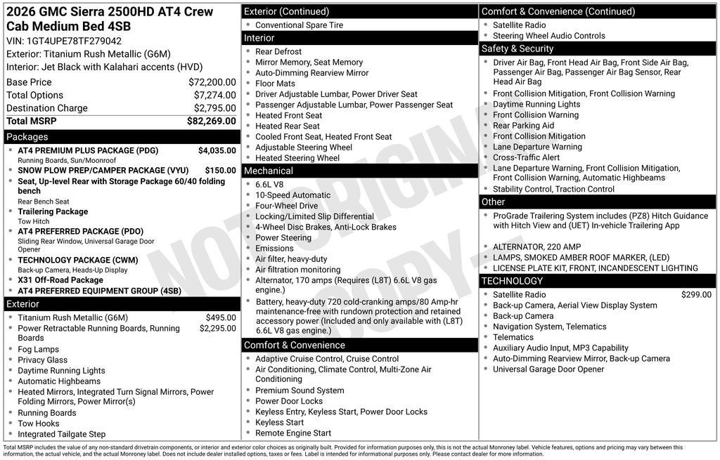 2026 GMC Sierra 2500 HD AT4