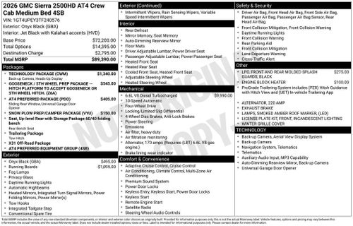2026 GMC Sierra 2500 HD AT4