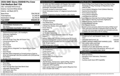 2026 GMC Sierra 3500 HD Pro