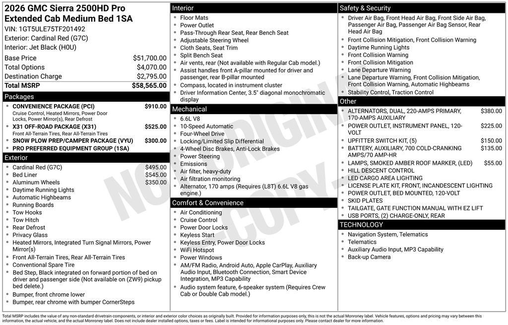 2026 GMC Sierra 2500 HD Pro