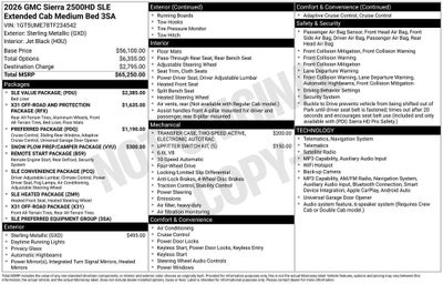 2026 GMC Sierra 2500 HD SLE