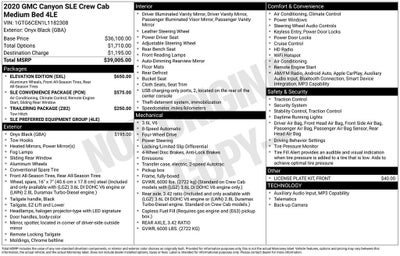 2020 GMC Canyon 4WD SLE