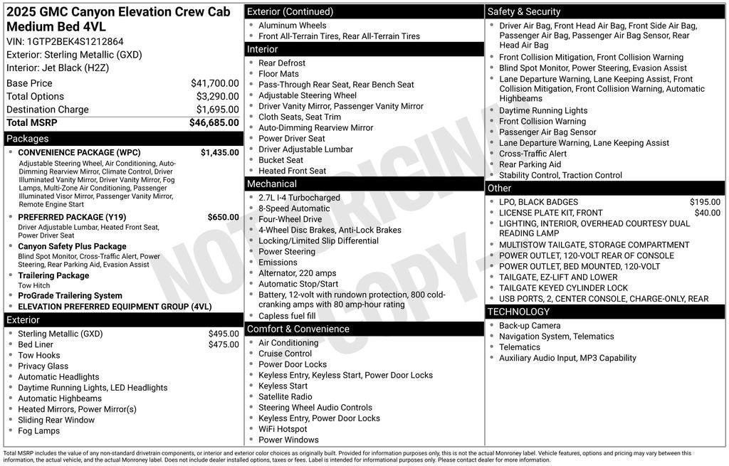 2025 GMC Canyon Elevation