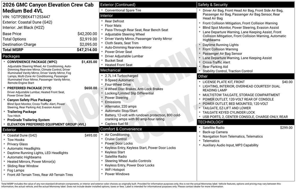 2026 GMC Canyon Elevation