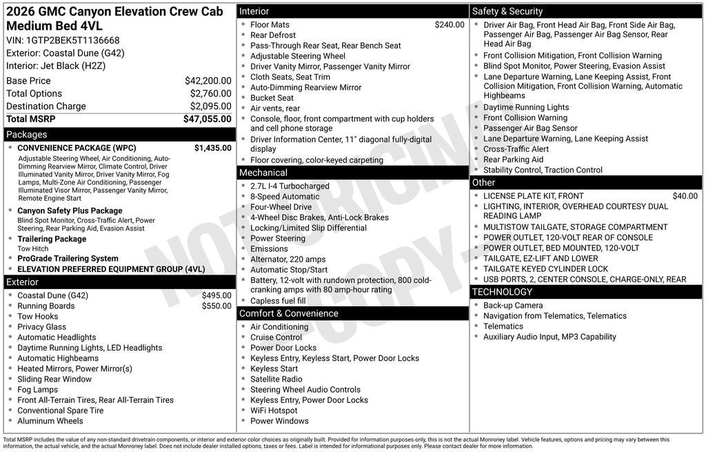 2026 GMC Canyon Elevation