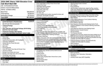 2026 GMC Sierra 1500 Elevation