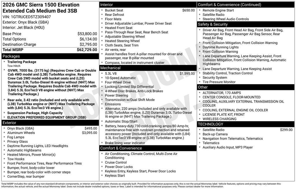 2026 GMC Sierra 1500 Elevation