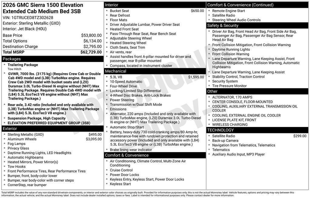 2026 GMC Sierra 1500 Elevation