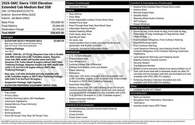 2026 GMC Sierra 1500 Elevation