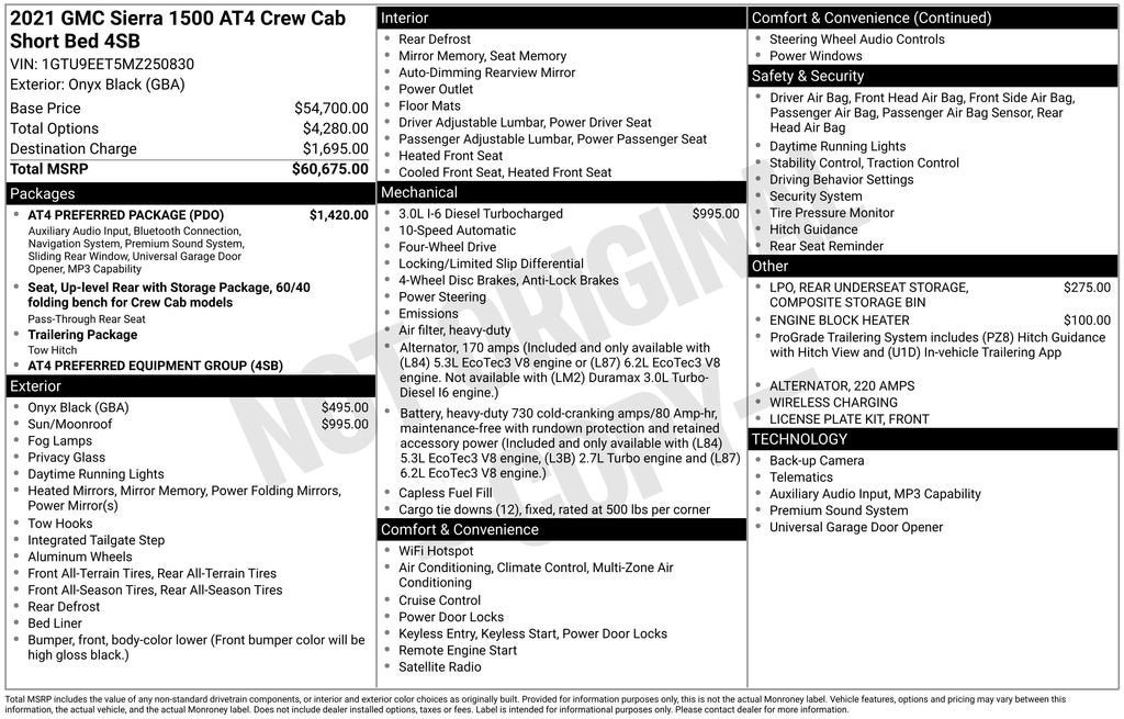 2021 GMC Sierra 1500 AT4