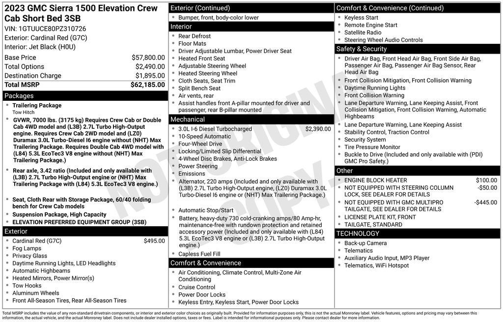 2023 GMC Sierra 1500 Elevation