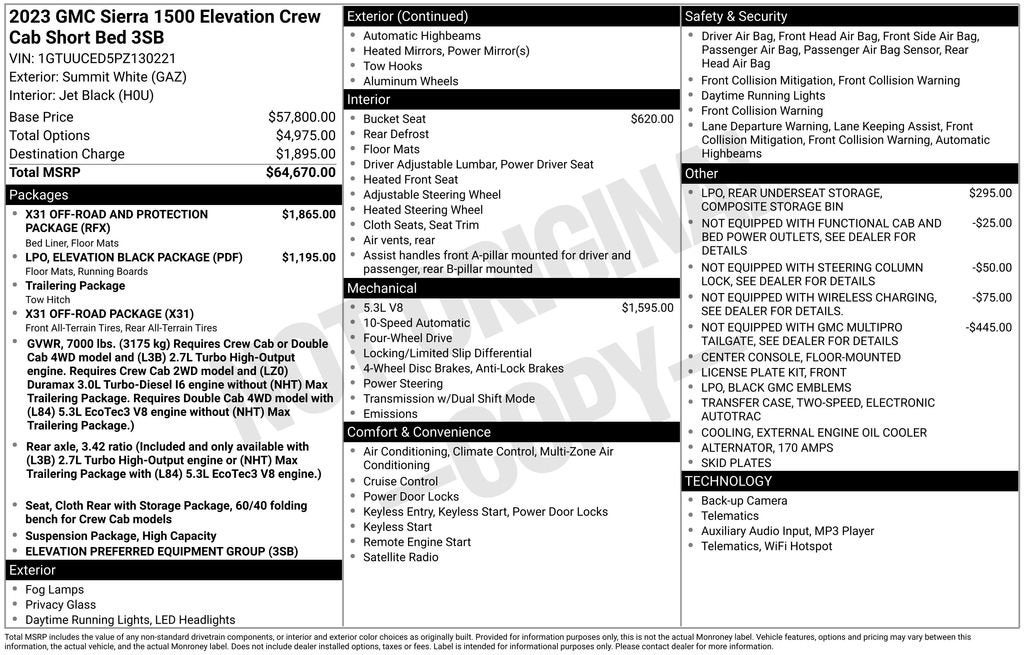 2023 GMC Sierra 1500 Elevation