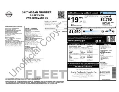 2017 Nissan Frontier S