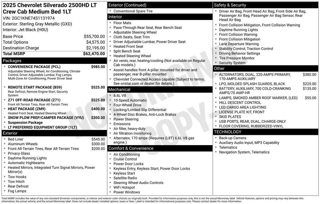 2025 Chevrolet Silverado 2500 HD LT