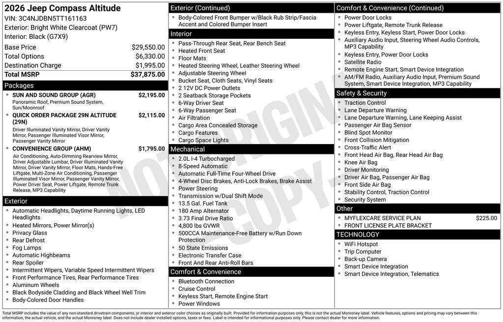 2026 Jeep Compass Latitude Altitude