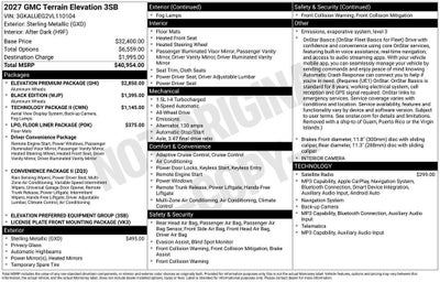 2027 GMC Terrain Elevation