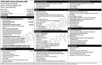2026 GMC Terrain Elevation