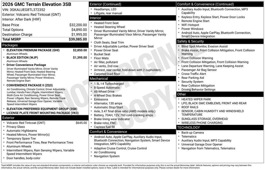 2026 GMC Terrain Elevation