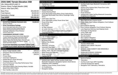 2026 GMC Terrain Elevation