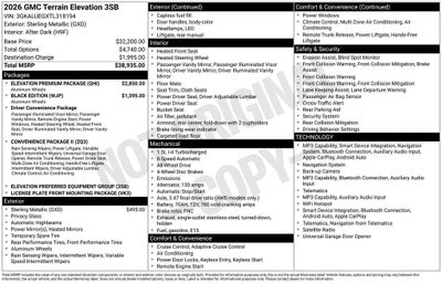 2026 GMC Terrain Elevation