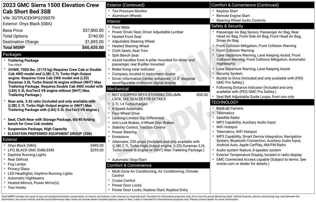 2023 GMC Sierra 1500 Elevation