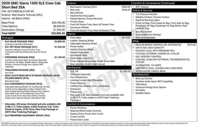 2020 GMC Sierra 1500 SLE