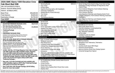 2026 GMC Sierra 1500 Elevation