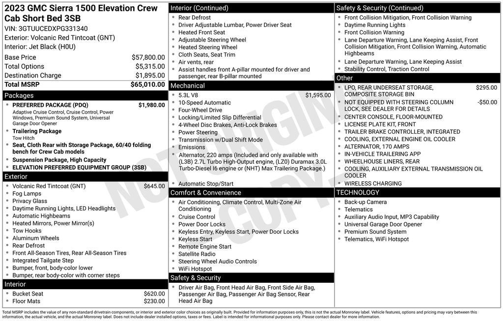 2023 GMC Sierra 1500 Elevation