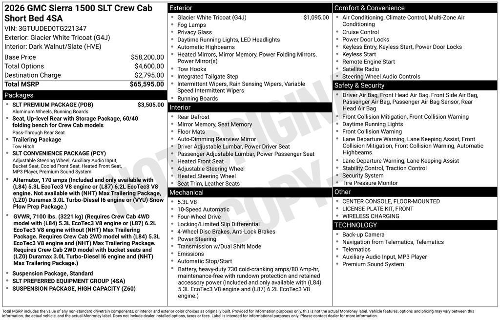 2026 GMC Sierra 1500 SLT