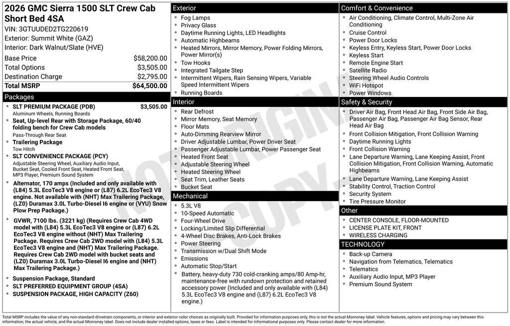2026 GMC Sierra 1500 SLT