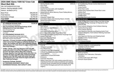 2026 GMC Sierra 1500 SLT